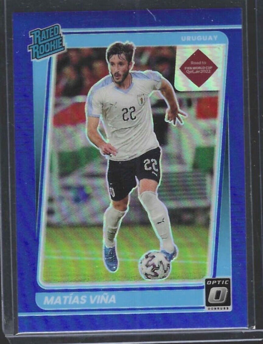 MATIAS VINA 2021-22 DONRUSS ROAD QATAR OPTIC BLUE HOLO RATED ROOKIE RC #D 56/99