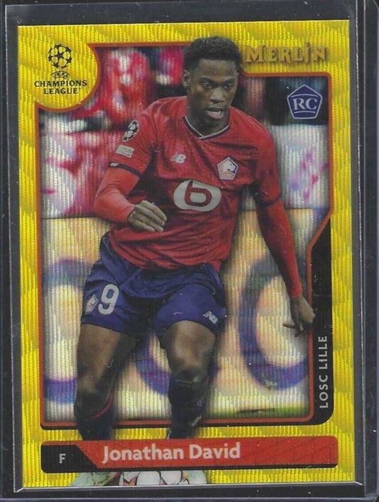 JONATHAN DAVID 2021-22 TOPPS MERLIN YELLOW WAVE REFRACTOR RC #D 035/225