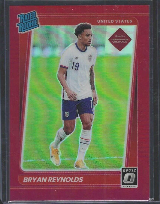 BRYAN REYNOLDS 2021-22 DONRUSS ROAD QATAR OPTIC RED HOLO RATED ROOKIE RC #D /149