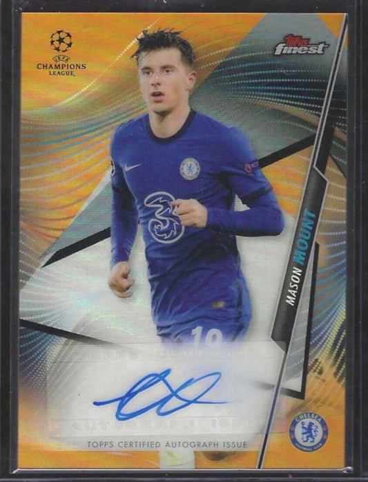 MASON MOUNT 2020-21 TOPPS FINEST ORANGE REFRACTOR AUTO #D 17/25