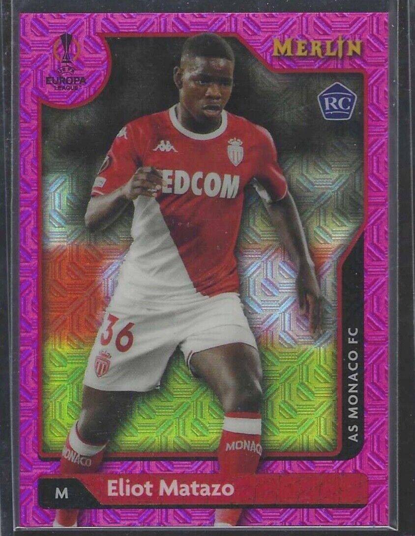 ELIOT MATAZO 2021-22 TOPPS MERLIN PINK MOJO REFRACTOR ROOKIE RC #D 158/275