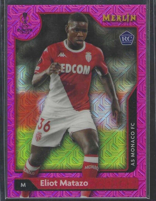 ELIOT MATAZO 2021-22 TOPPS MERLIN PINK MOJO REFRACTOR ROOKIE RC #D 158/275