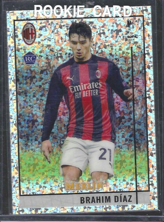 BRAHIM DIAZ 2020-21 TOPPS MERLIN UEFA SPECKLE DIAMOND REFRACTOR RC #D 129/150