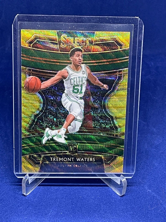 TREMONT WATERS 2019-20 PANINI SELECT CONCOURSE GOLD WAVE PRIZM SP RC #43
