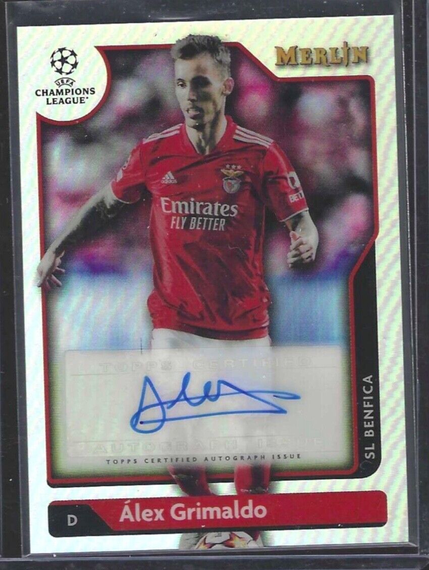 ALEX GRIMALDO 2021-22 TOPPS MERLIN UEFA SILVER REFRACTOR AUTO #A-AG
