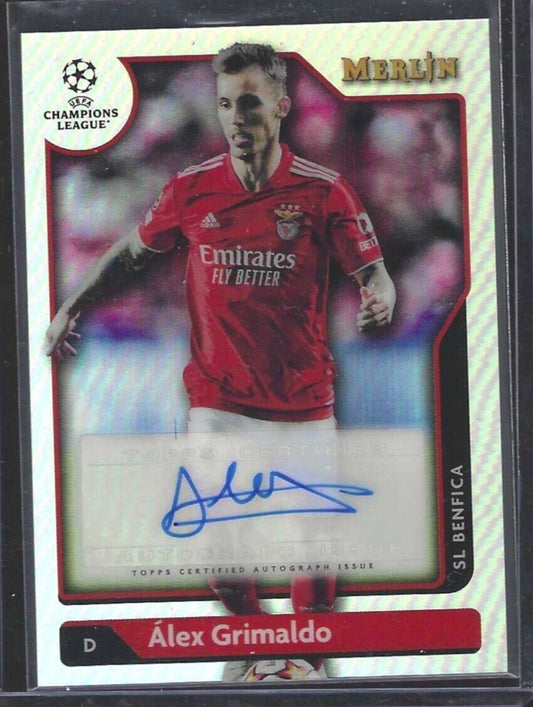 ALEX GRIMALDO 2021-22 TOPPS MERLIN UEFA SILVER REFRACTOR AUTO #A-AG