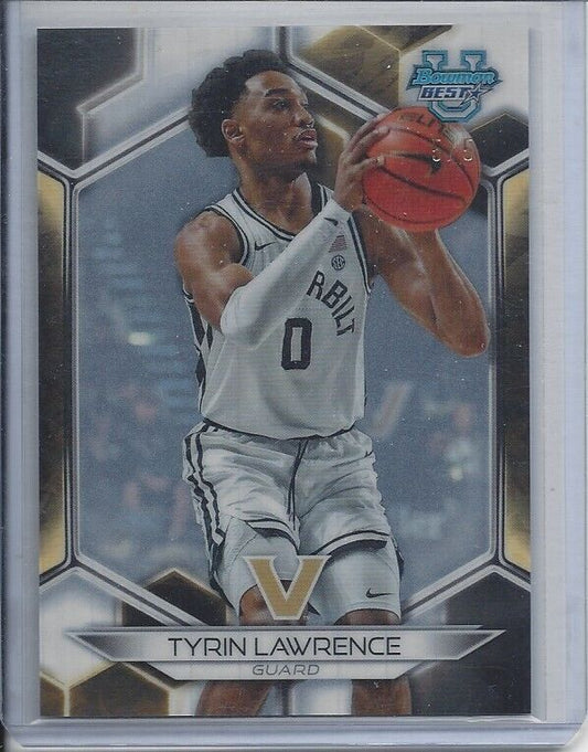 TYRIN LAWRENCE 2023 BOWMAN'S BEST UNIVERSITY WHITE GEOMETRIC REFRACTOR #D 5/5