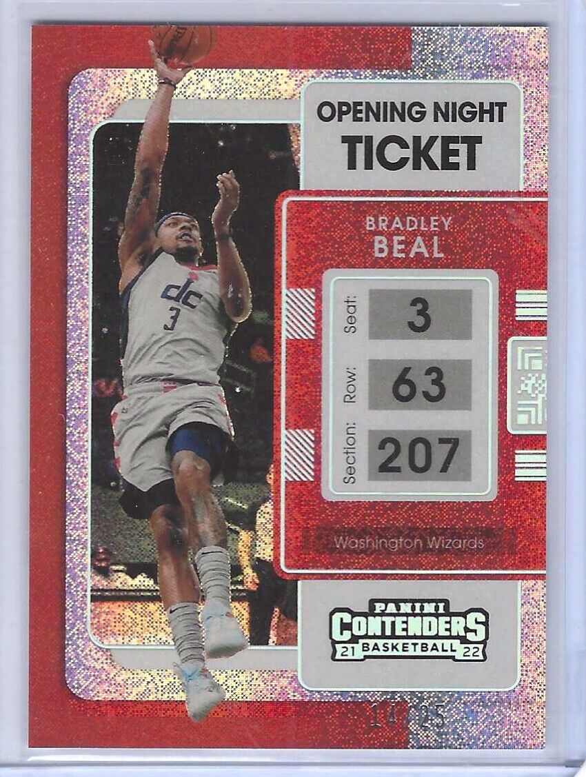 BRADLEY BEAL 2021-22 PANINI CONTENDERS OPENING DAY TICKET SPARKLE #D 14/25