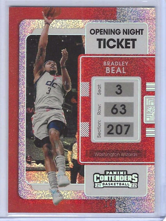 BRADLEY BEAL 2021-22 PANINI CONTENDERS OPENING DAY TICKET SPARKLE #D 14/25