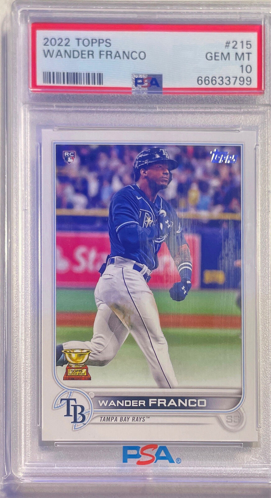 WANDER FRANCO 2022 TOPPS ROOKIE RC #215 PSA 10 GEM MINT