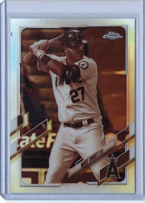 MIKE TROUT 2021 TOPPS CHROME SEPIA REFRACTOR #27