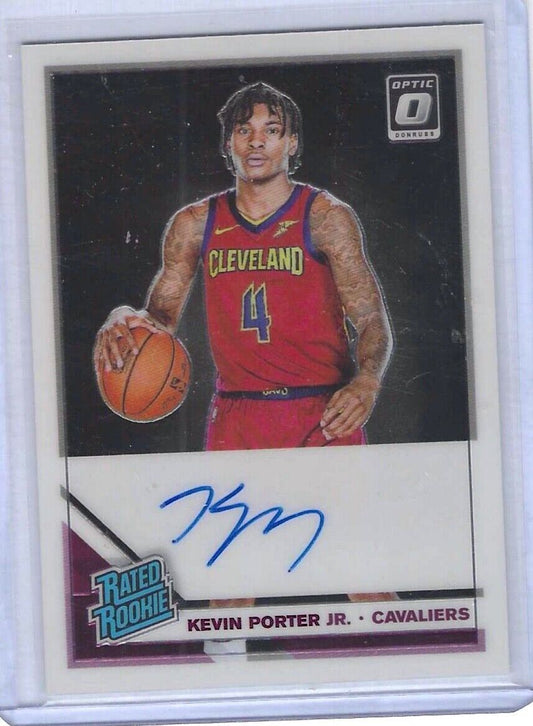 KEVIN PORTER JR 2019-20 PANINI DONRUSS OPTIC RATED ROOKIE ON CARD AUTO RC #179