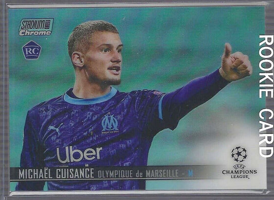 MICHAEL CUISANCE 2020-21 TOPPS STADIUM CLUB CHROME AQUA REFRACTOR RC #D 170/199