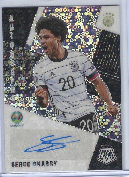 SERGE GNABRY 2020-21 PANINI MOSAIC SILVER DISCO CIRCLES PRIZM AUTO #AM-SG