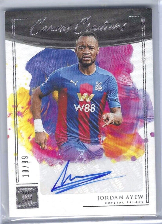 JORDAN AYEW 2020-21 PANINI IMPECCABLE CANVAS CREATIONS AUTO #D 10/99