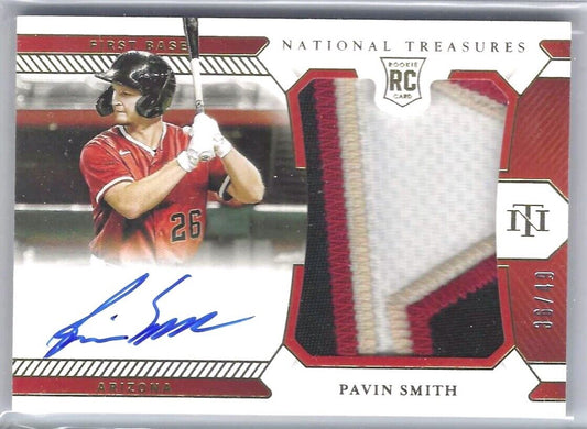 PAVIN SMITH 2021 NATIONAL TREASURES RPA JUMBO PATCH AUTO RC #D 36/49