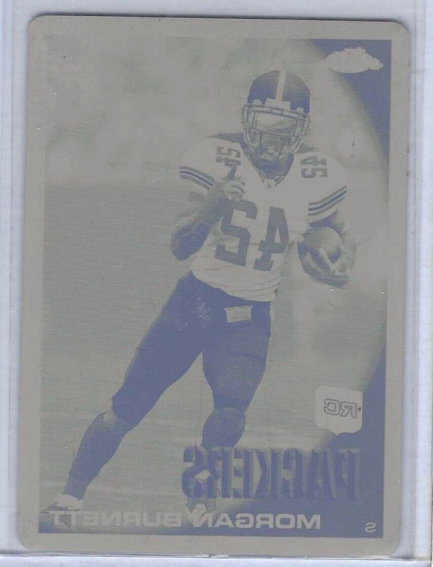 MORGAN BURNETT 2010 TOPPS CHROME PACKERS YELLOW PRINTING PLATE RC #D 1/1