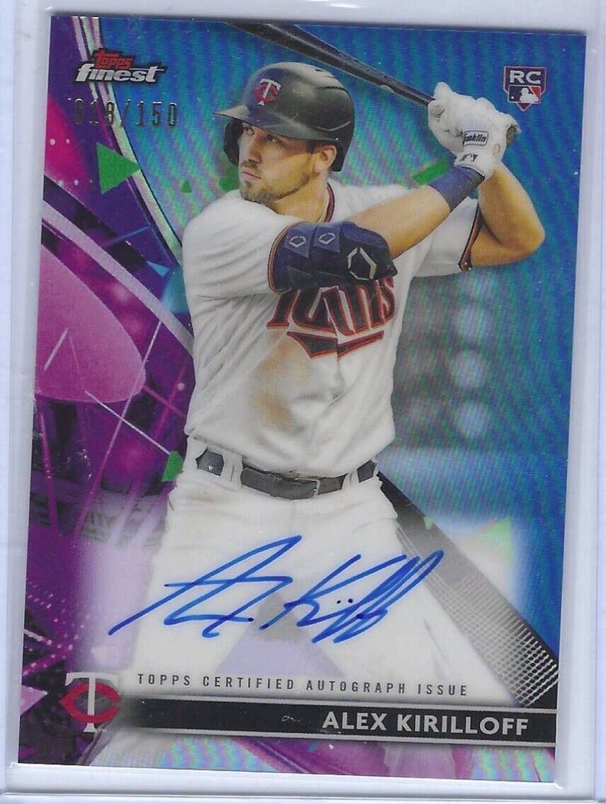 ALEX KIRILLOFF 2021 TOPPS FINEST BLUE REFRACTOR AUTO RC #D 018/150