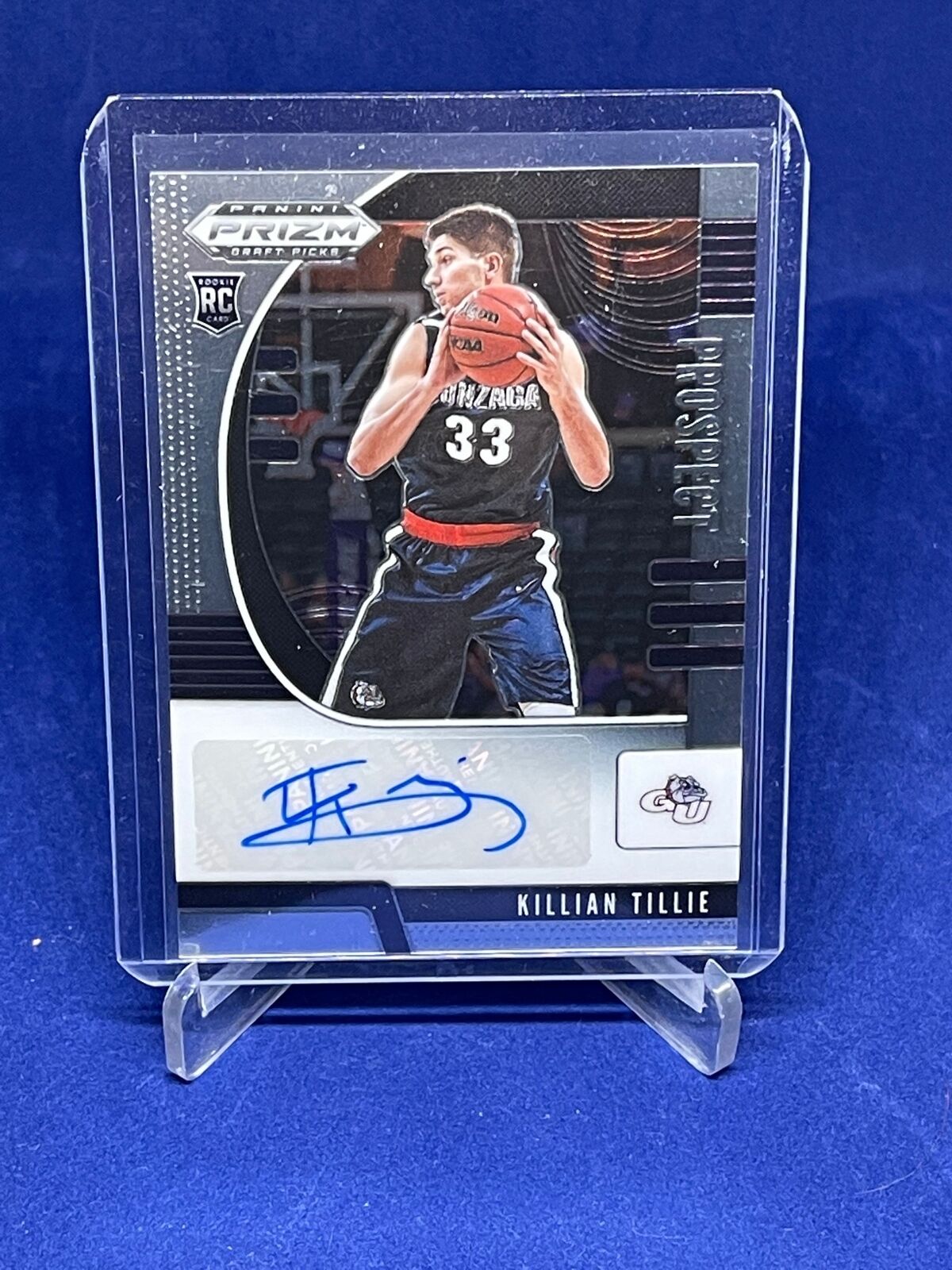 KILLIAN TILLIE 2020 PANINI PRIZM DRAFT PICKS GONZAGA AUTO ROOKIE RC