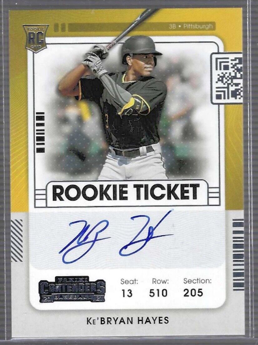 KE'BRYAN HAYES 2021 PANINI CONTENDERS ROOKIE TICKET ON CARD AUTO RC #140