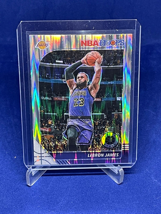 LEBRON JAMES 2019-20 PANINI NBA HOOPS PREMIUM FLASH PRIZM #87