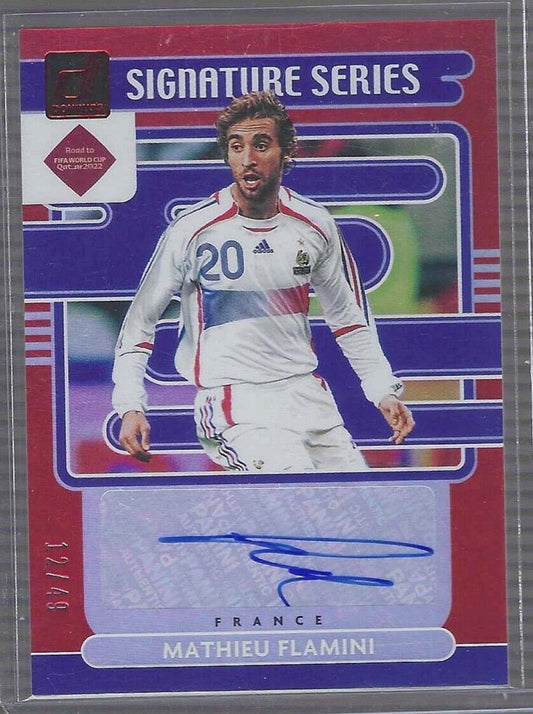 MATHIEU FLAMINI 2021-22 PANINI DONRUSS RED FOIL SIGNATURE SERIES AUTO #D 12/49