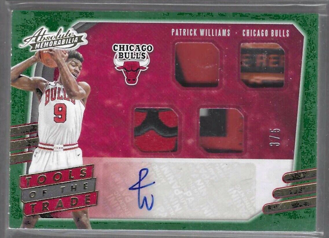 PATRICK WILLIAMS 2020-21 ABSOLUTE TOOLS OF THE TRADE QUAD PATCH AUTO RC #D 3/5