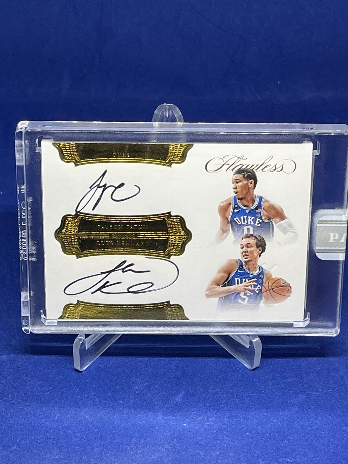 JAYSON TATUM LUKE KENNARD 2017 PANINI FLAWLESS COLLEGIATE AUTO BLACK BOX RC 1/1