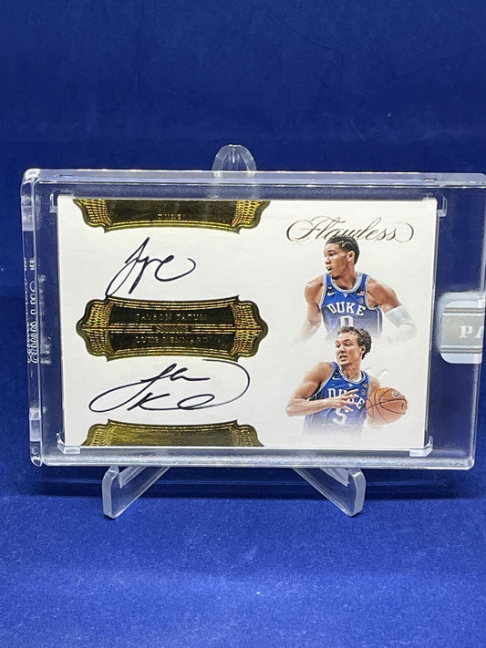 JAYSON TATUM LUKE KENNARD 2017 PANINI FLAWLESS COLLEGIATE AUTO BLACK BOX RC 1/1