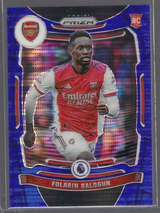 FOLARIN BALOGUN 2021-22 PANINI PRIZM EPL BLUE PULSAR PRIZM ROOKIE RC #D 152/199