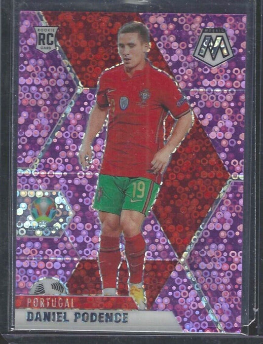 DANIEL PODENCE 2020-21 PANINI MOSAIC EURO PURPLE DISCO PRIZM ROOKIE RC #D 26/49