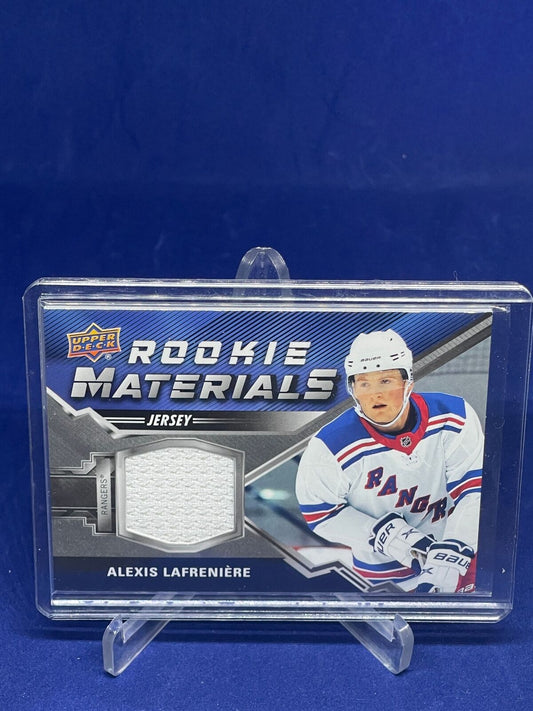 ALEXIS LAFRENIERE 2020-21 UPPER DECK SERIES 2 ROOKIE MATERIALS JERSEY CARD RC