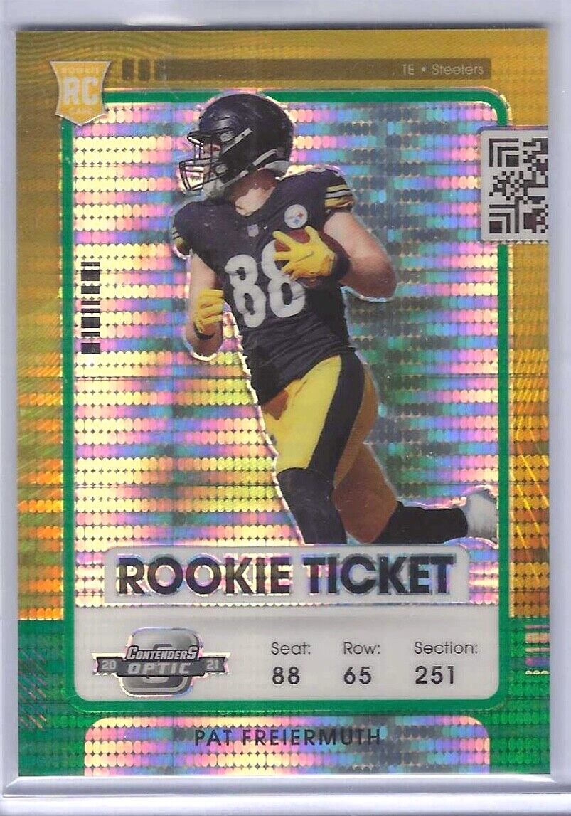 PAT FREIERMUTH 2021 PANINI OPTIC CONTENDERS GREEN PULSAR PRIZM HOLO RC #D 25/30