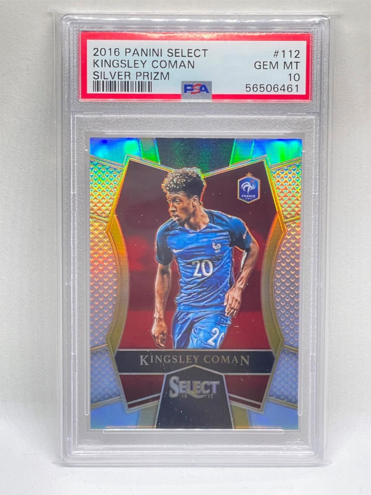 KINGSLEY COMAN 2016 PANINI SELECT SILVER PRIZM ROOKIE RC #112 PSA 10 GEM POP 4