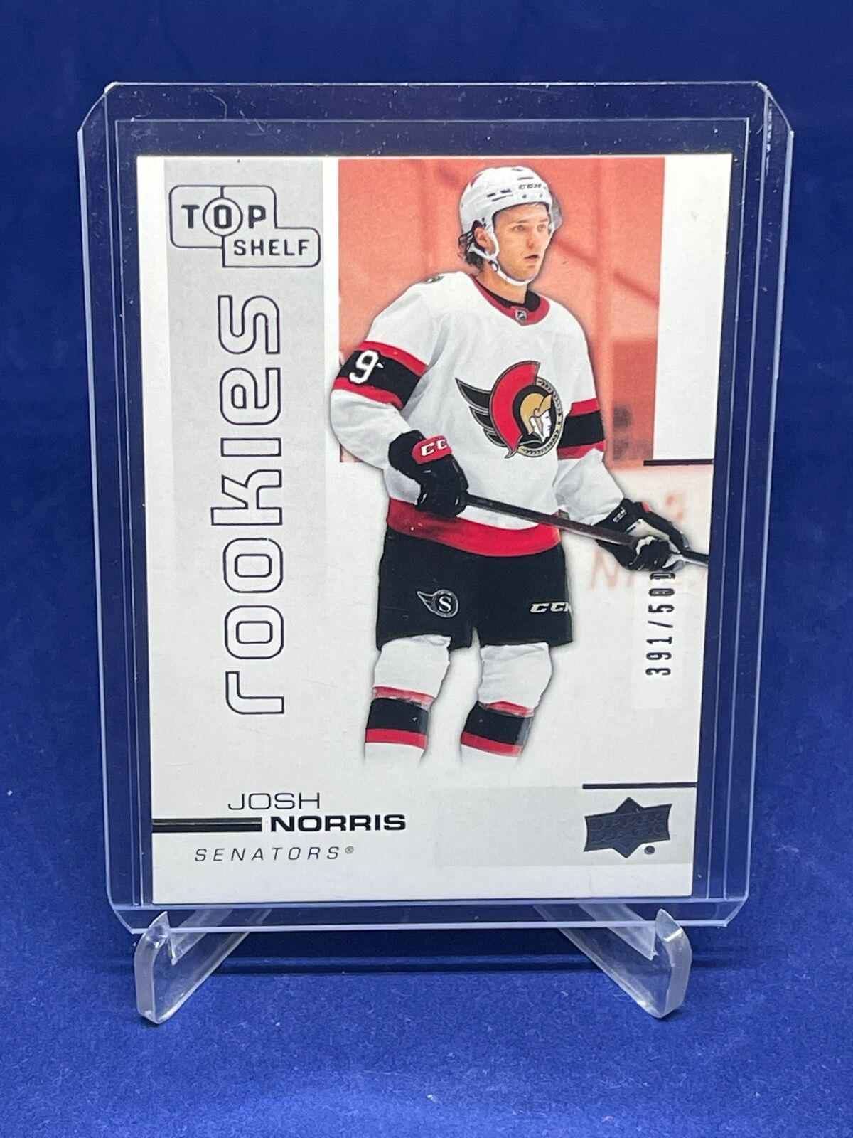 JOSH NORRIS 2020-21 UPPER DECK EXTENDED SERIES TOP SHELF ROOKIES RC #D 391/500