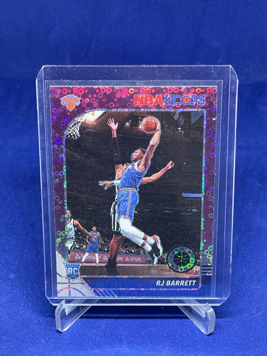 RJ BARRETT 2019-20 PANINI NBA HOOPS PREMIUM PURPLE DISCO PRIZM ROOKIE RC #201