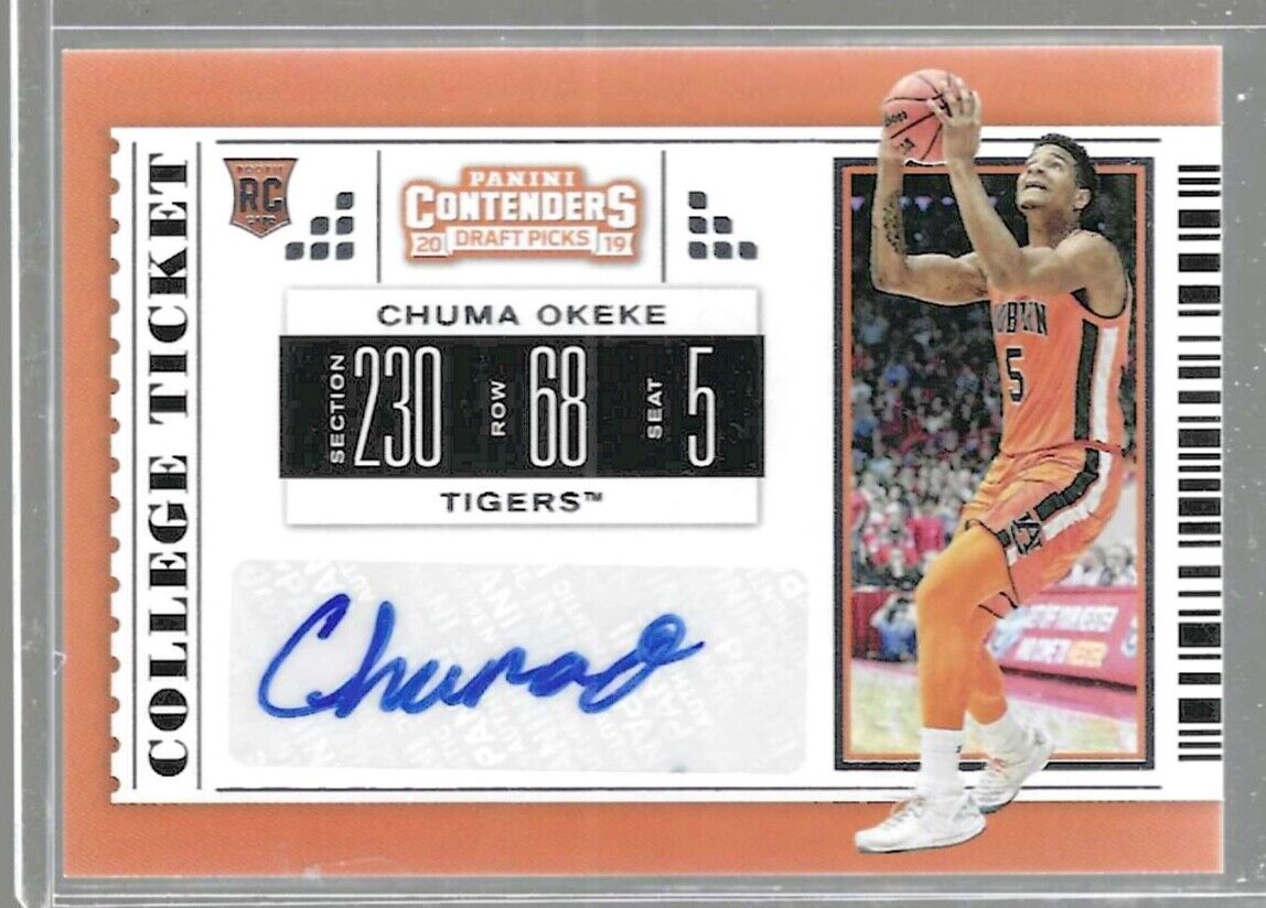 CHUMA OKEKE 2019-20 PANINI CONTENDERS DP COLLEGE TICKET AUTO RC #80