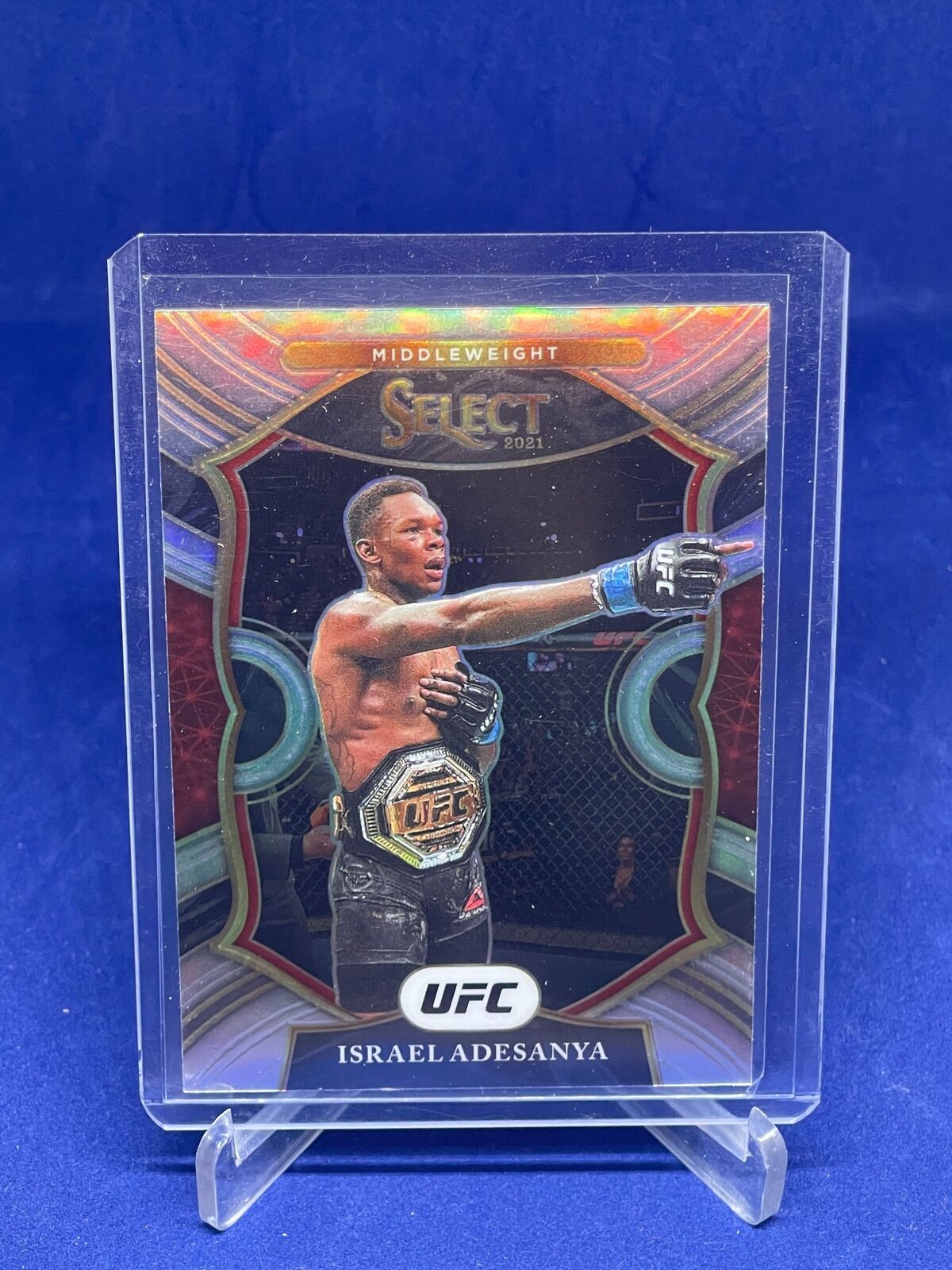 ISRAEL ADESANYA 2021 PANINI SELECT UFC CONCOURSE SILVER PRIZM #64