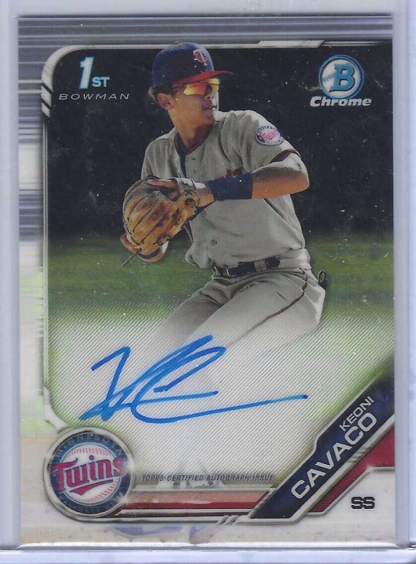 KEONI CAVACO 2019 BOWMAN CHROME 1ST BOWMAN PROSPECT AUTO #CDA-KC