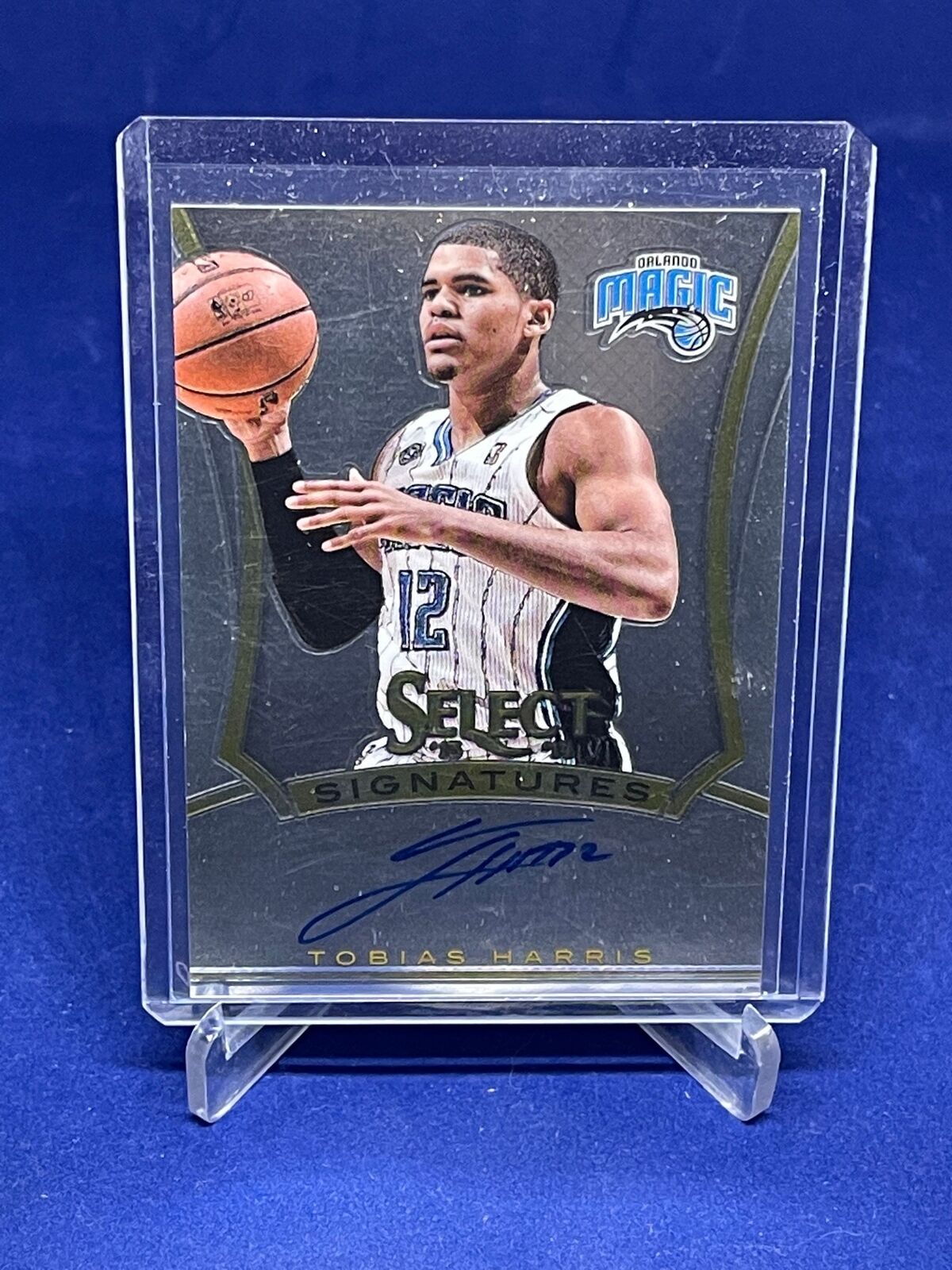 TOBIAS HARRIS 2013-14 PANINI SELECT SIGNATURES ON CARD ROOKIE AUTO RC #30