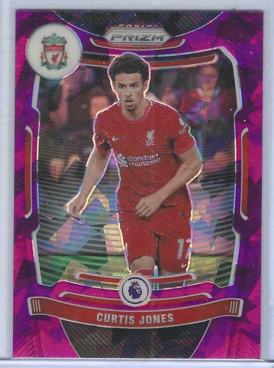 CURTIS JONES 2021-22 PANINI PRIZM EPL PURPLE CRACKED ICE PRIZM #D 43/49