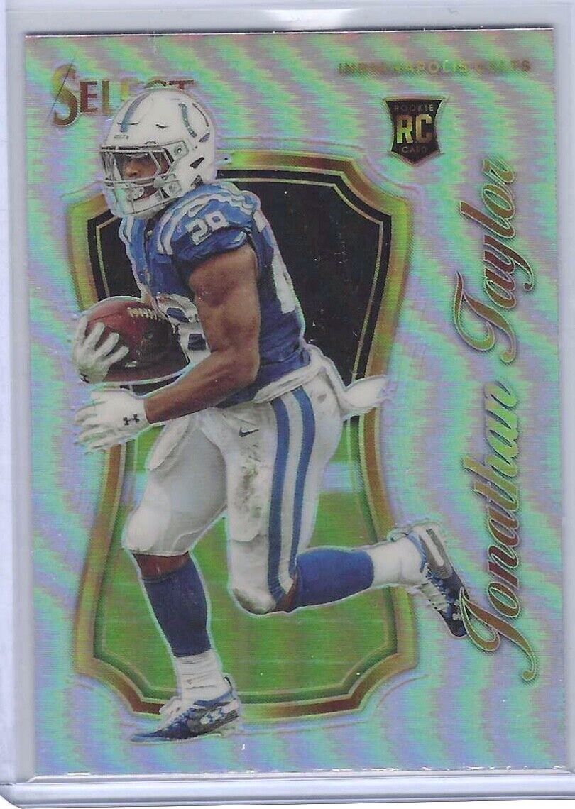 JONATHAN TAYLOR 2020 PANINI SELECT CERTIFIED SILVER PRIZM ROOKIE RC #SCR-16