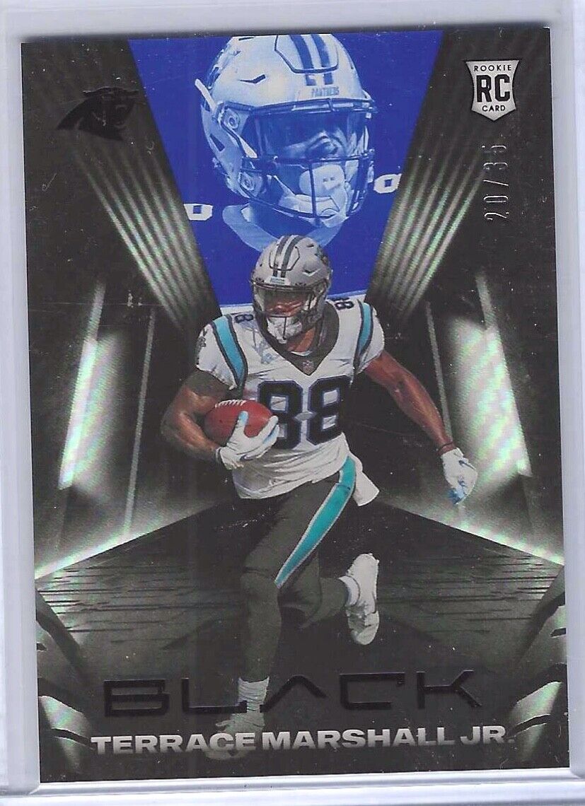 TERRACE MARSHALL JR 2021 PANINI BLACK ROOKIE RC #D 20/35