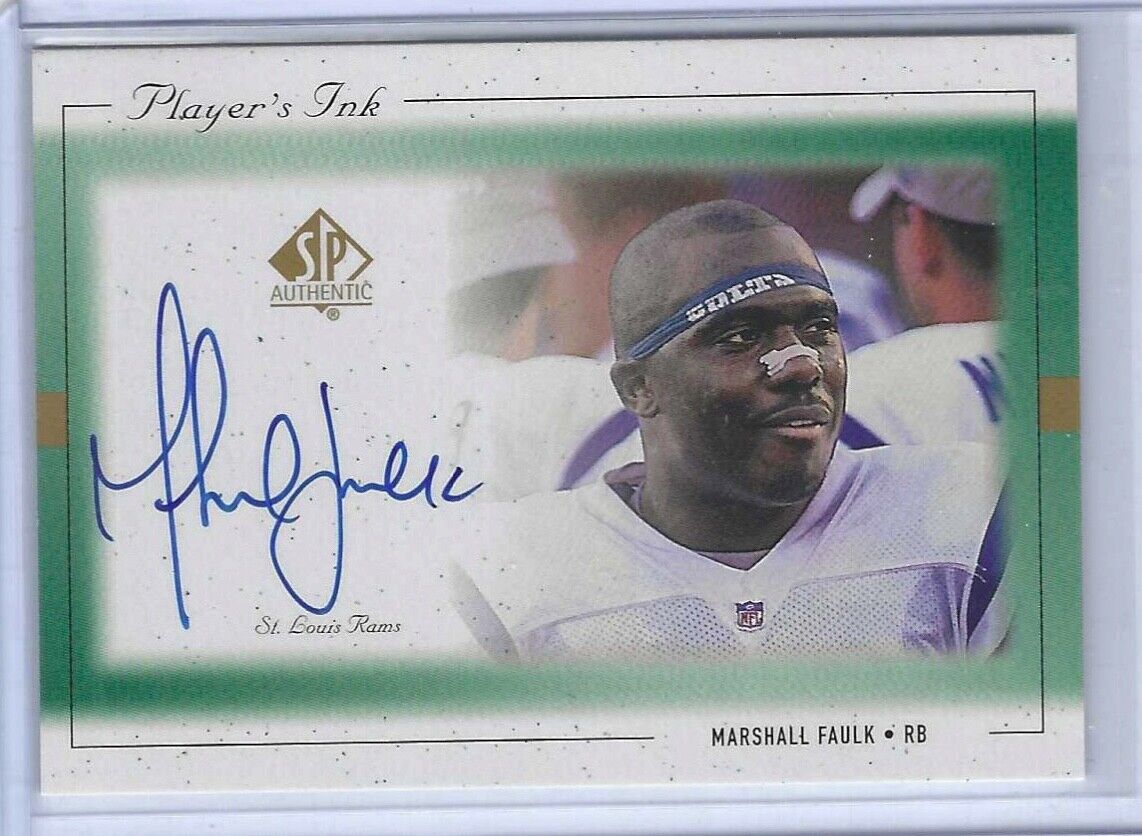 MARSHALL FAULK 1999 UPPER DECK SP AUTHENTIC PLAYERS INK ON CARD AUTO #MF-A