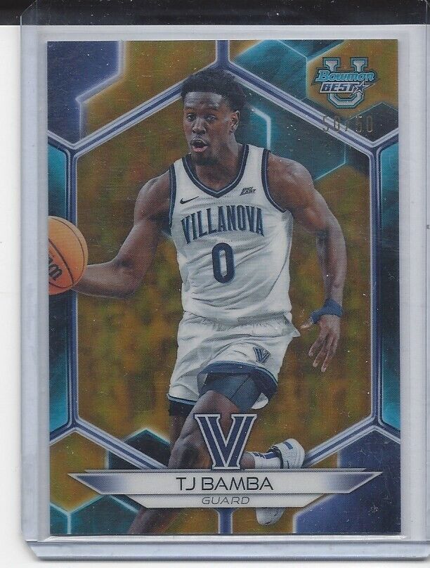 TJ BAMBA 2023 BOWMANS BEST GOLD VILLANOVA REFRACTOR #D 50/50