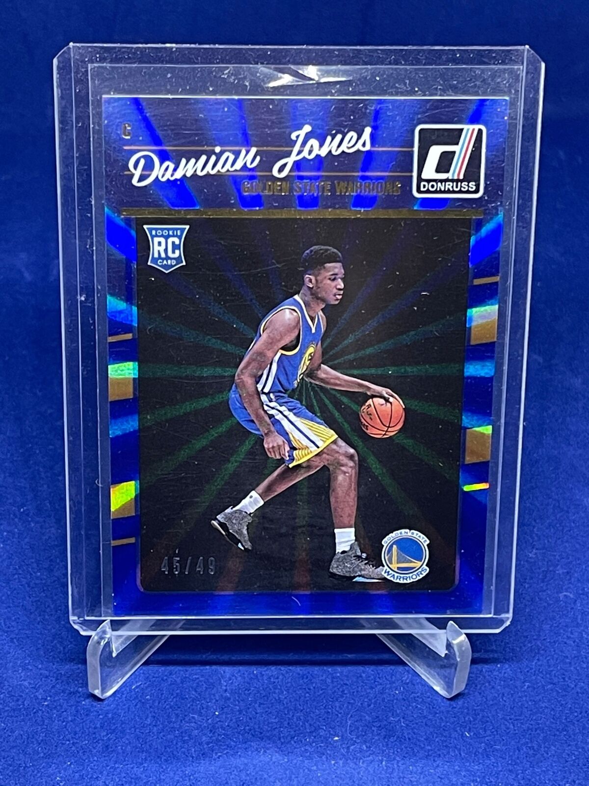 DAMIAN JONES 2016-17 PANINI DONRUSS BLUE LASER ROOKIE RC #D 45/49