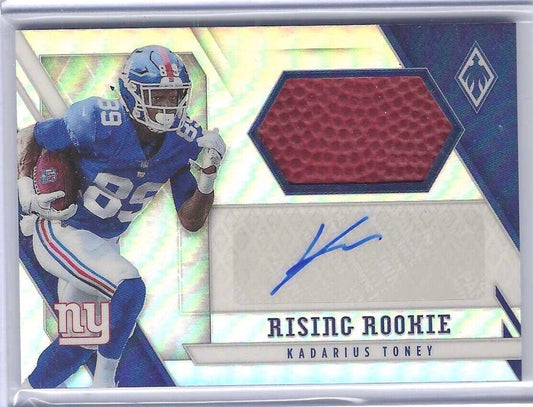 KADARIUS TONEY 2021 PANINI PHOENIX RISING ROOKIE BALL PATCH AUTO RC #D 45/99