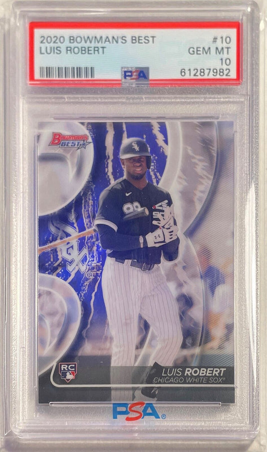 LUIS ROBERT 2020 BOWMAN'S BEST ROOKIE RC #10 PSA 10 GEM MINT