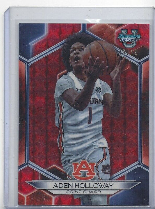 ADEN HOLLOWAY 2023 BOWMANS BEST RED GEOMETRIC REFRACTOR #D 6/10
