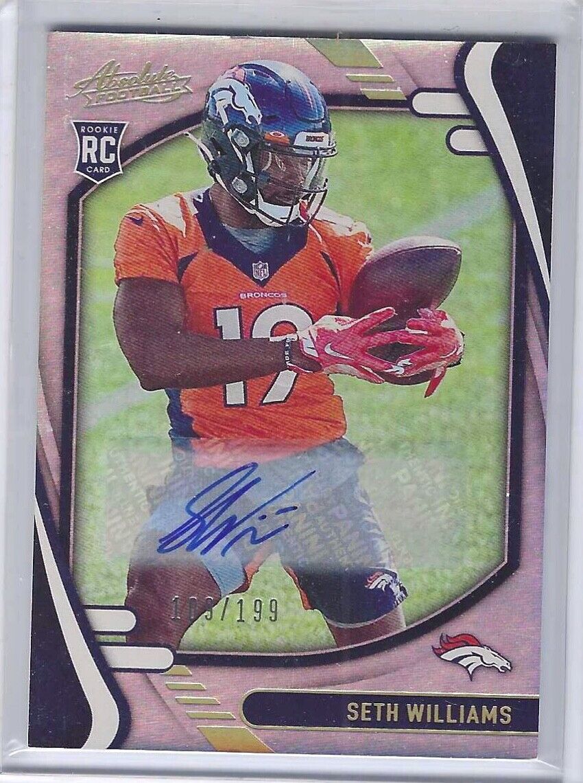 SETH WILLIAMS 2021 PANINI ABSOLUTE SILVER SPECTRUM ROOKIE AUTO RC #D 109/199